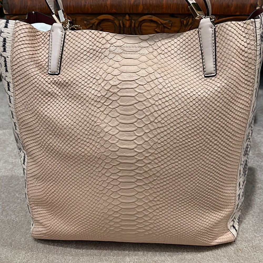 Euc Coach Madison Python And Embossed Leather Tote - image 2